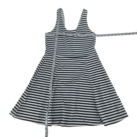 H&M Divided Blue White Striped Tank Swing Mini Skater Dress Size 10 Women’s - Picture 4 of 5